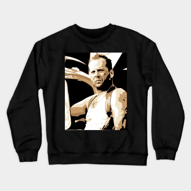 Bruce Willis - Vector Art Crewneck Sweatshirt by EJTees